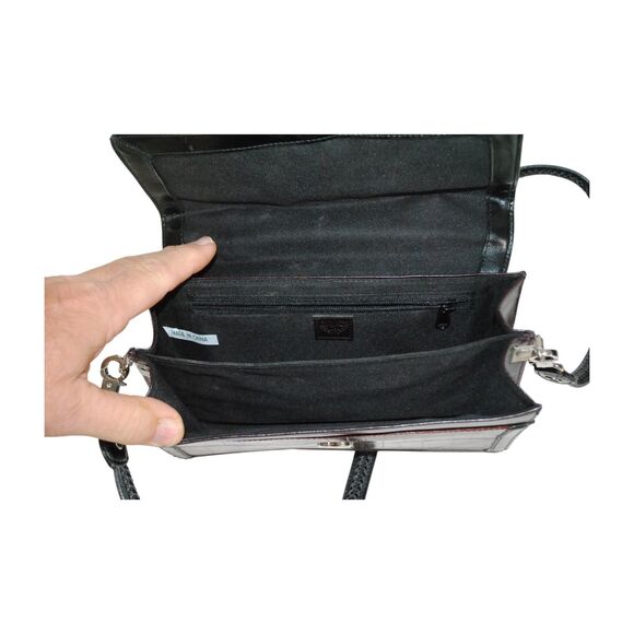 M.C. Marc Chantal Brown Alligator Croc Leather Handbag Purse Shoulder Crossbody - Picture 7 of 7